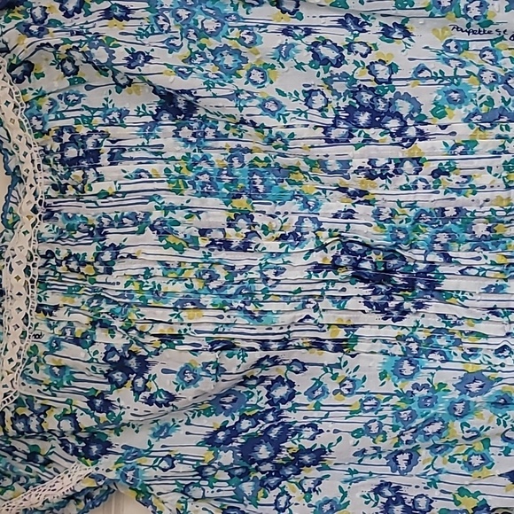 Poupette St Barth Womens Alba Blue Floral Print Cotton Mini Dress NWT - Picture 8 of 13